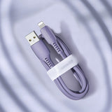 Cablu de date Baseus Colourful, USB To Lightning (iPhone), 2.4A, 1.2 m, Mov