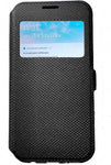Husa Clear View cu magnet lateral pentru Samsung Galaxy S10+, Negru