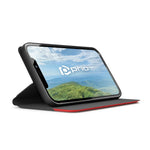 Husa Flip Prio Samsung Galaxy S21 5G, Negru/Rosu