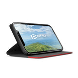 Husa Flip Prio Samsung Galaxy S21 5G, Negru/Rosu