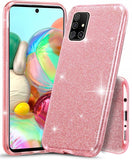 Husa Silicon, Forcell, Samsung Galaxy A71, Roz cu Sclipici