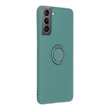 Husa Silicon, Ring Magnetic, Samsung Galaxy A03S, Verde