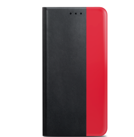 PRIO Book Case Fashion pentru Samsung A51 5G, negru-rosu