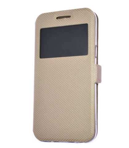 Husa Tip Carte, Samsung Galaxy J3 2017, Auriu