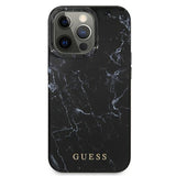 Husa Originala Guess, iPhone 13/13 Pro, Negru-Marmura