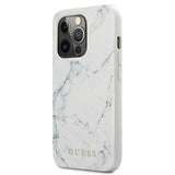 Husa Originala Guess, iPhone 13/13 Pro, Alb-Marmura