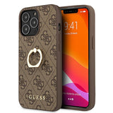 Husa cu Inel Originala Guess, iPhone 13 Pro Max, Maro