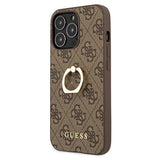 Husa cu Inel Originala Guess, iPhone 13 Pro Max, Maro