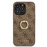 Husa cu Inel Originala Guess, iPhone 13 Pro Max, Maro