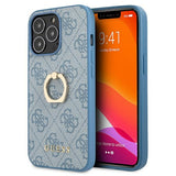 Husa cu Inel Originala Guess, iPhone 13 Pro Max, Albastru