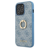 Husa cu Inel Originala Guess, iPhone 13 Pro Max, Albastru