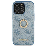 Husa cu Inel Originala Guess, iPhone 13 Pro Max, Albastru