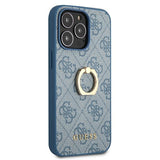 Husa cu Inel Originala Guess, iPhone 13 Pro Max, Albastru