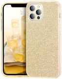 Husa iPhone iPhone 12 / iPhone 12 Pro Glitter 3in1, Auriu