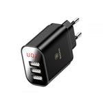 Incarcator Retea Baseus Mirror Lake 3xUsb 3.4A, Negru