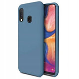 Husa Silicon Samsung A20E, Albastru-Gri