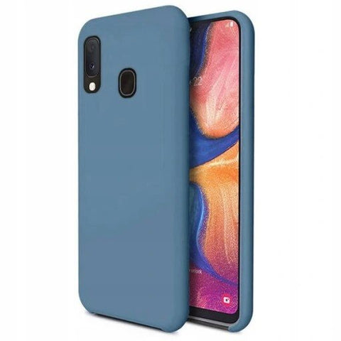 Husa Silicon Samsung A20E, Albastru-Gri