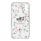 Husa Silicon Originala, Adidas, iPhone XR, Transparent cu Flori