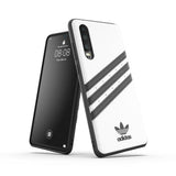 Husa Originala Adidas, Huawei P30, Alb cu Negru