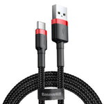 Cablu USB-A la USB-C 2A, 3m, Baseus Cafule Series