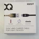 Cablu XQISIT bumbac USB C 3.0 la USB A 180cm negru (27749)