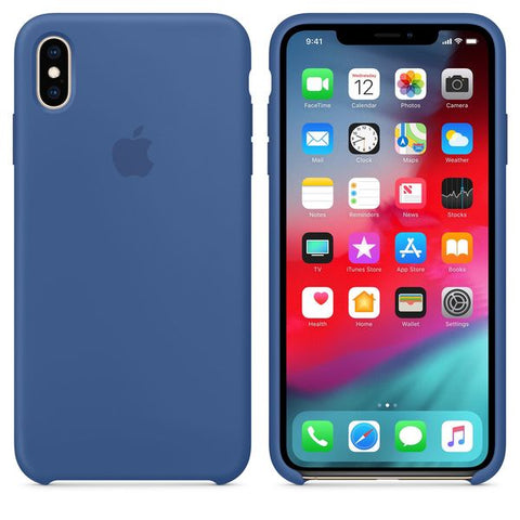 Husa Silicon, Originala Apple, iPhone XS Max, Albastru