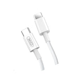 Cablu XO NB124 PD USB-C - USB-C 1,0 m alb