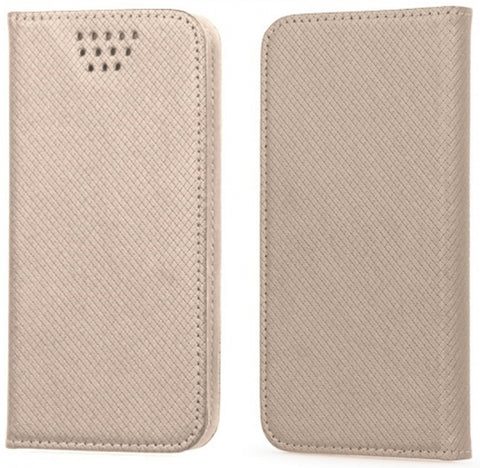 Husa Universala Tip Carte, 5,5-5,7 Inch, Auriu