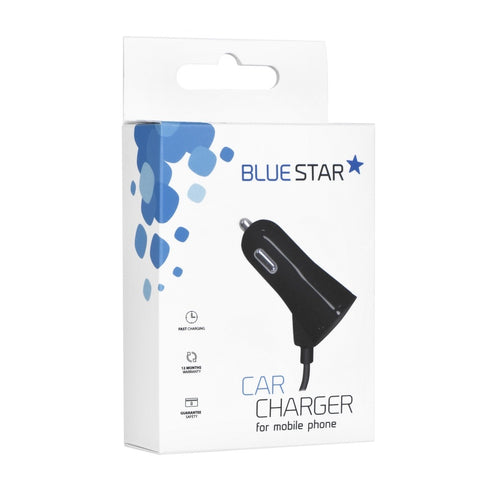 Incarcator Auto, BlueStar, USB + USB Type-C, 3A, Negru