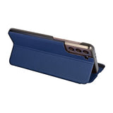 Husa Tip Carte, Samsung Galaxy S21 FE, Albastru Inchis