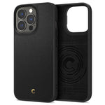 Husa Antisoc, Spigen Cryill Leather Brick for Iphone 13 Pro black