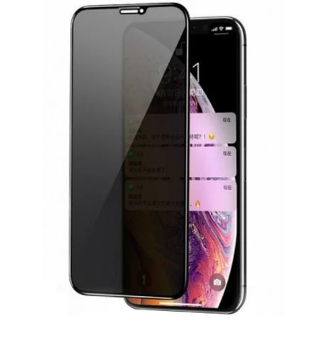 Folie Sticla Privacy, Full Glue, iPhone 11 Pro Max, Negru