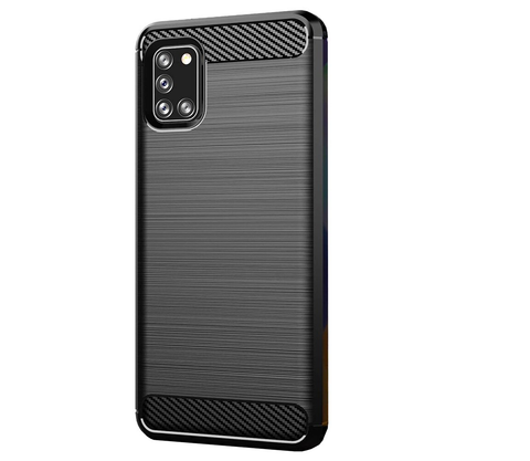 Husa Silicon Carbon, Samsung Galaxy A31, Negru