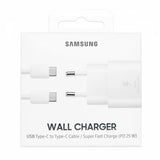 Set Incarcator Original Samsung cu incarcare rapida, Type-C la Type-C, Alb