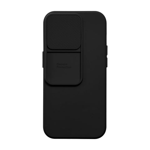 Husa silicon SLIDE iPhone 13 Pro, negru