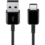 Cablu de Date/Incarcare Original, Samsung, 2 x Cabluri, USB Type C, 1.5m, Negru