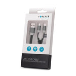 Cablu de Date 2in1, Forever, USB, Micro-USB, Lightning, Negru