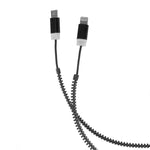 Cablu de Date 2in1, Forever, USB, Micro-USB, Lightning, Negru