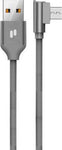 Cablu de date, Puridea, Micro-USB QC L23 2.4A, Gri