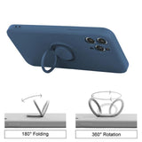 Husa Silicon, Inel Magnetic, Samsung Galaxy A51, Albastru