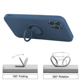 Husa Silicon, Inel Magnetic, Samsung Galaxy A21S, Albastru