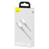 BASEUS - Cablu - Lightning / USB-C (1m), alb