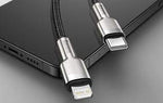 Cablu USB-C-Lightning Baseus Cafule, PD, 20W, 1m alb