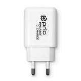Încărcător de perete cu încărcare rapidă 25W PD (USB C)+QC 3.0 (USB A), alb