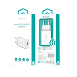 Încărcător Devia Smart Series 2A, alb