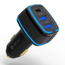 Devia Extreme Dual Usb-A & 1x Type - C,  (85 W), negru