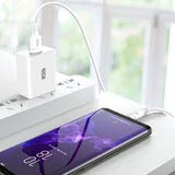 Încărcător de perete XO L36, 18W 1x USB + cablu USB-C, alb