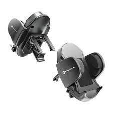 Suport auto Forcell OVAL pentru montare pe grila de ventilatie, negru