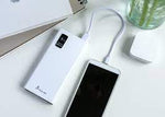 Baterie externă EXTRALINK 10000mAh încărcare rapidă USB-C, alb