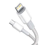 BASEUS - Cablu - Lightning / USB-C (1m), alb